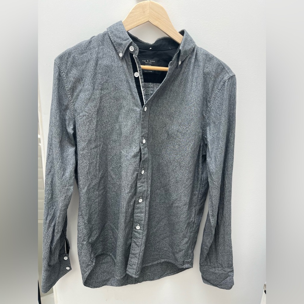 rag & bone Charcoal Casual Button-Down Shirt